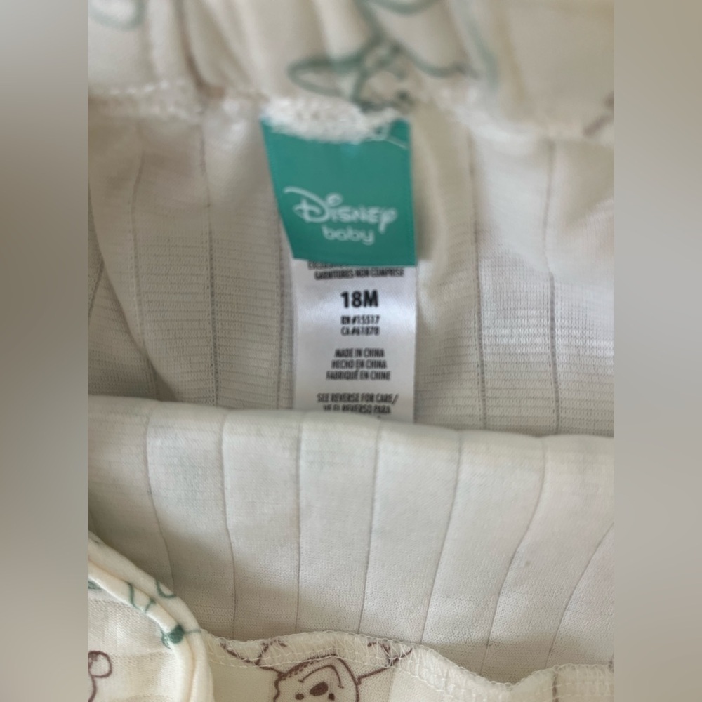 NEW Winnie The Pooh Overall Romper Shorterall Set Disney Green 18 months - Picture 4 of 9